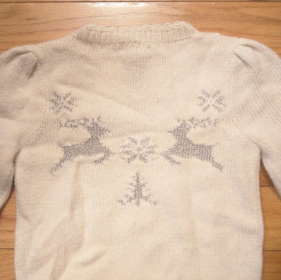 Ralph Lauren Hand Knit Ivory Reindeer Snowflake Sweater Ivory Wool Cashmere 5 - Picture 15 of 16